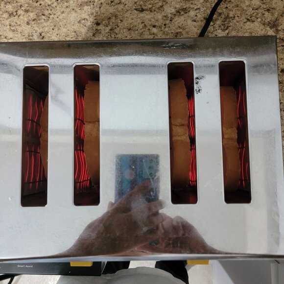 Vintage Sears & Roebuck 4-Slice Toaster Chrome & Yellow Retro Kitchen Appliance - Picture 16 of 16